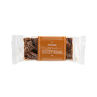 Chocamama salted caramel rocky road bar in a clear wrapper with an amber label