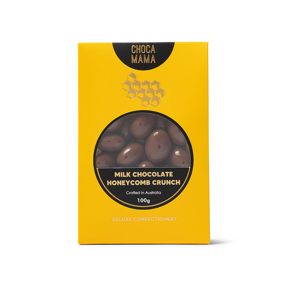 Chocamama milk chocolate honeycomb crunch 100 g box