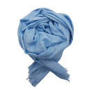 Beauty in Bamboo scarf in Sky Blue, coiled with the tail draped forward