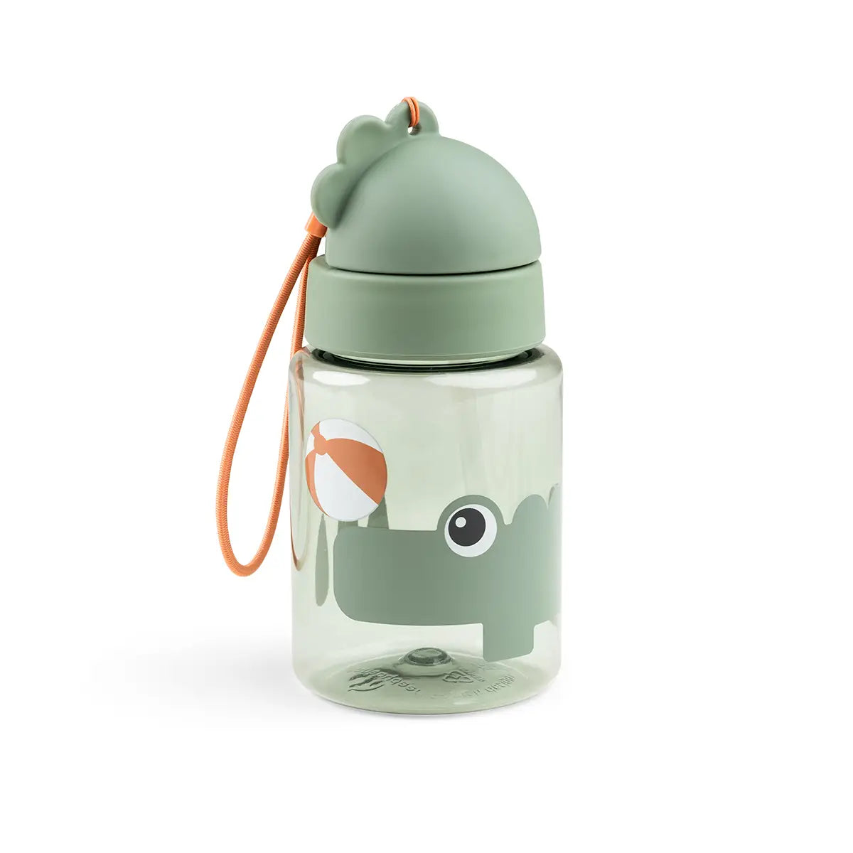 Done by Deer Straw Bottle 280mL Play — Green (front)