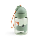 Done by Deer Straw Bottle 280mL Play — Green (front)