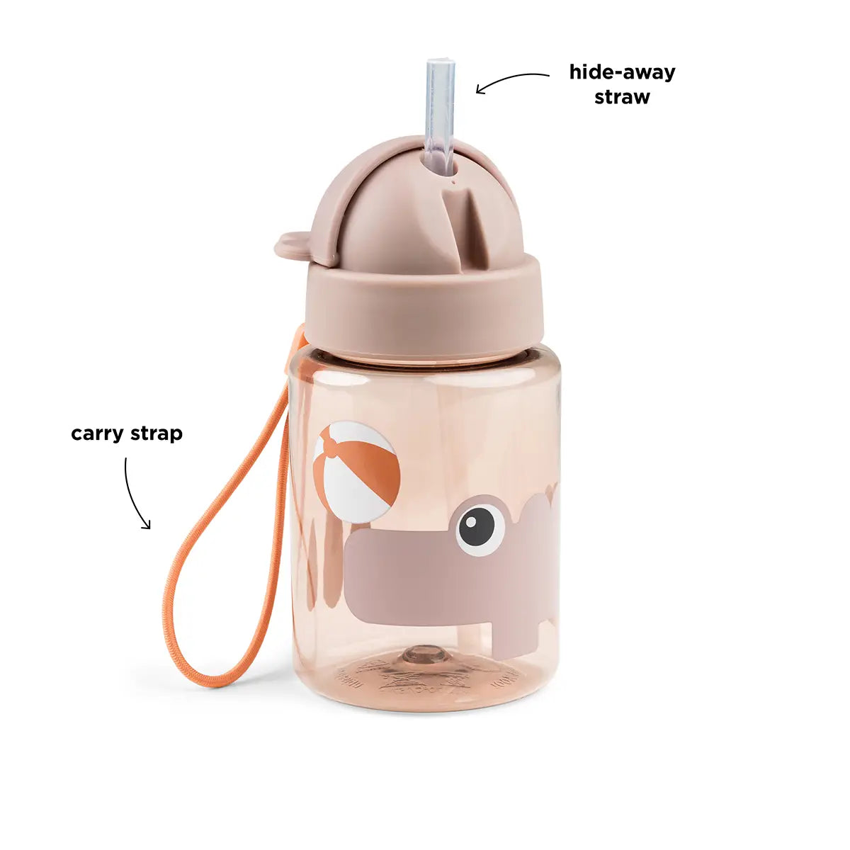 Done by Deer Straw Bottle 280mL Play — Powder (lifestyle)