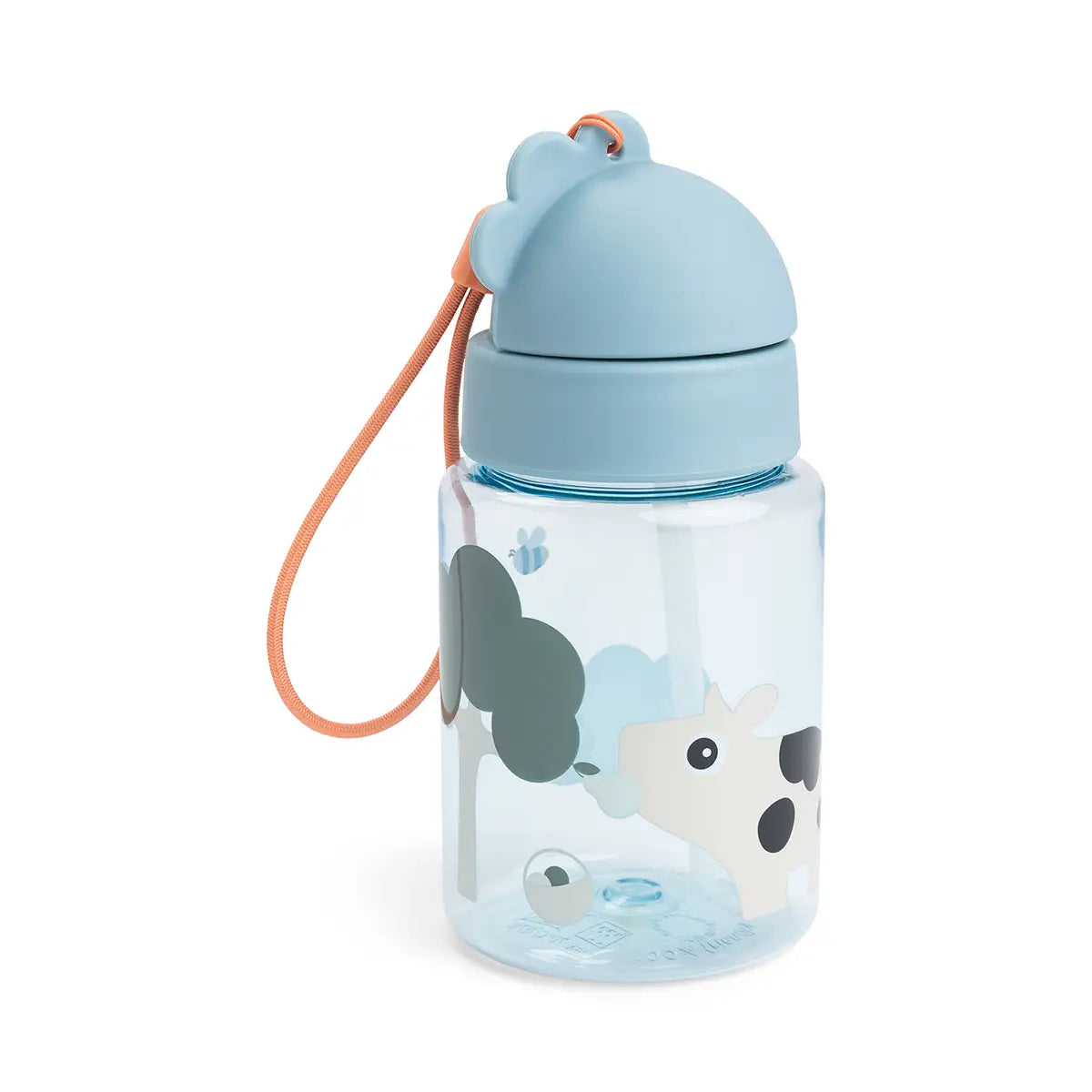 Done by Deer Straw Bottle 280mL Play — Blue (front)
