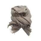 Beauty in Bamboo scarf in a warm taupe-stone shade, folded and draped