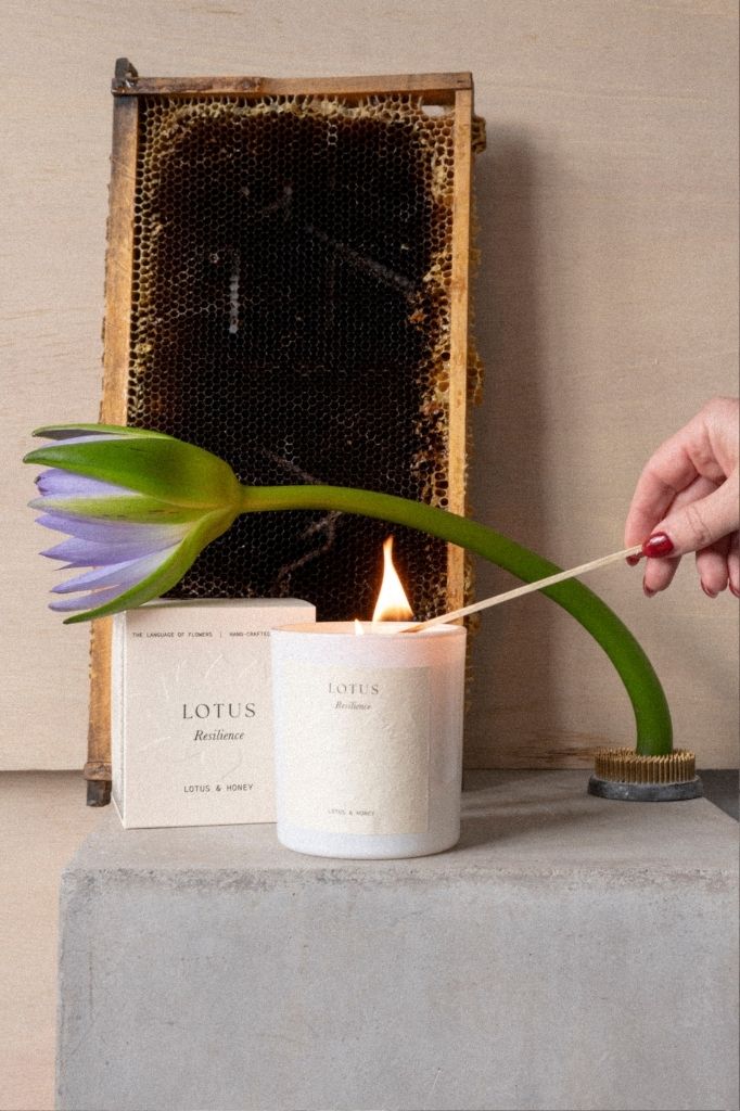 Lotus Candle | The Language Of Flowers | Lotus + Honey