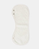 Reverse of the burp cloth showing the cream towelling panel
