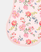 Close-up of the Wild Garden florals and pink edging