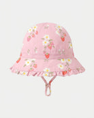 Front view of the pink Strawberry Fields bell sunhat