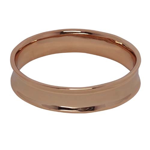 The concave profile bangle in rose gold.