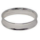 The concave profile bangle in silver.