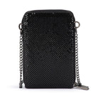 Back of the black mesh bag, chain rings at each side