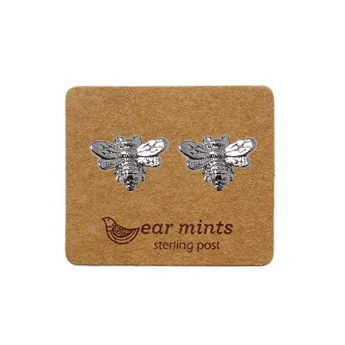 Fabienne Small Bee earrings in silver