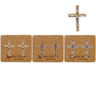 Fabienne Cubic Zirconia Large Cross earrings — assorted metal tones