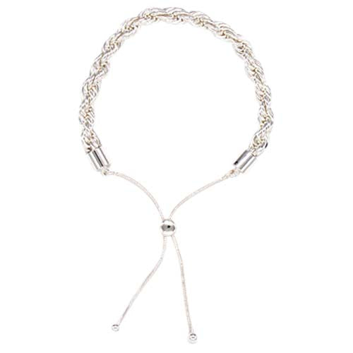 Fabienne Thick Slider bracelet in silver