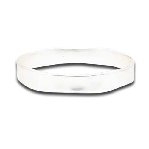 Fabienne Irregular Bangle in silver