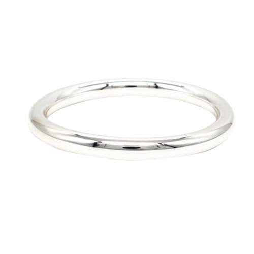 Fabienne Medium Round Bangle in silver