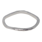 Fabienne Plain Medium Irregular Bangle in silver