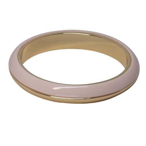 Fabienne Resin & Metal Bangle in gold and dusty pink