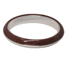 Fabienne Resin & Metal Bangle in silver and chocolate