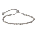 Fabienne Semi-Precious Stone & Metal Bead slider bracelet in silver with howlite