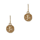 Fabienne Filigree Ball fish hook earrings in gold