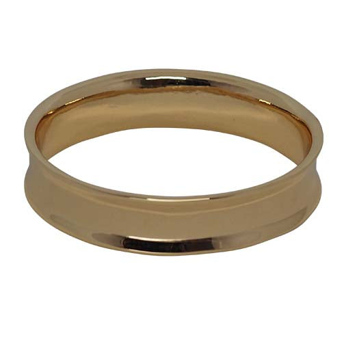 Fabienne Concave Profile Bangle in gold