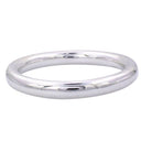 Thick, high-polish silver-tone round bangle.