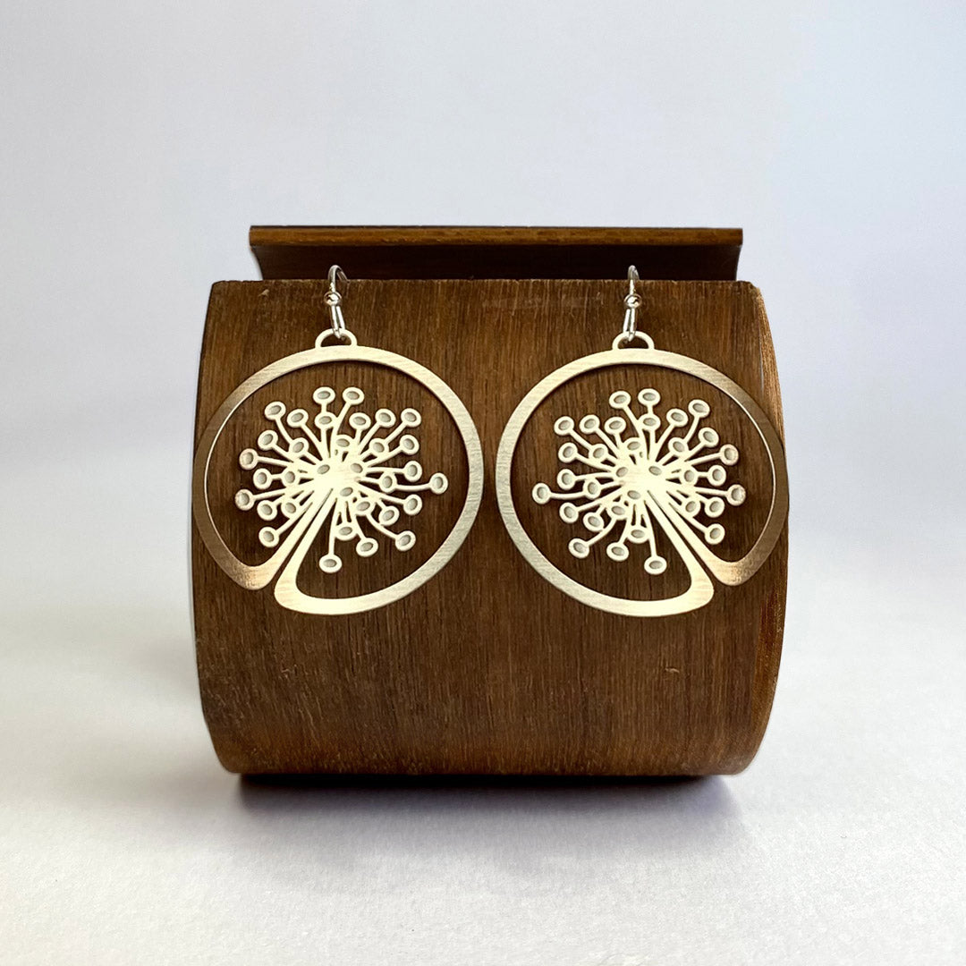 Hope Dandelion Hook Earrings