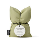 Salus Lavender & Barley Heat Pillow in mint cotton, folded and tied with dark cord and a round swing tag
