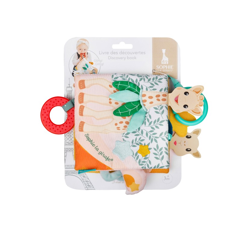 The soft book flat in its retail packaging with a printed header card.