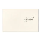 The inside of the All the Treats card, with a small birthday greeting printed on the right.