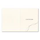 The inside of the card, with a short handwritten-style line printed on the right.
