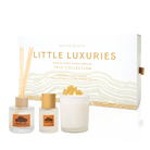 Maine Beach Little Luxuries Rangelands Sandalwood gift box with a reed diffuser, eau de parfum and candle in front