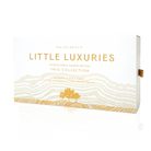 Front of the white and gold Little Luxuries Rangelands Sandalwood gift box