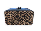 Leopard-print base of the black Ruby bucket bag