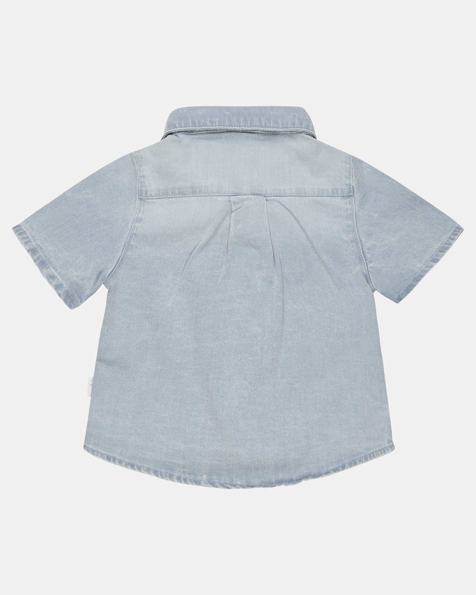 Back of the Indiana shirt showing the yoke and centre pleat