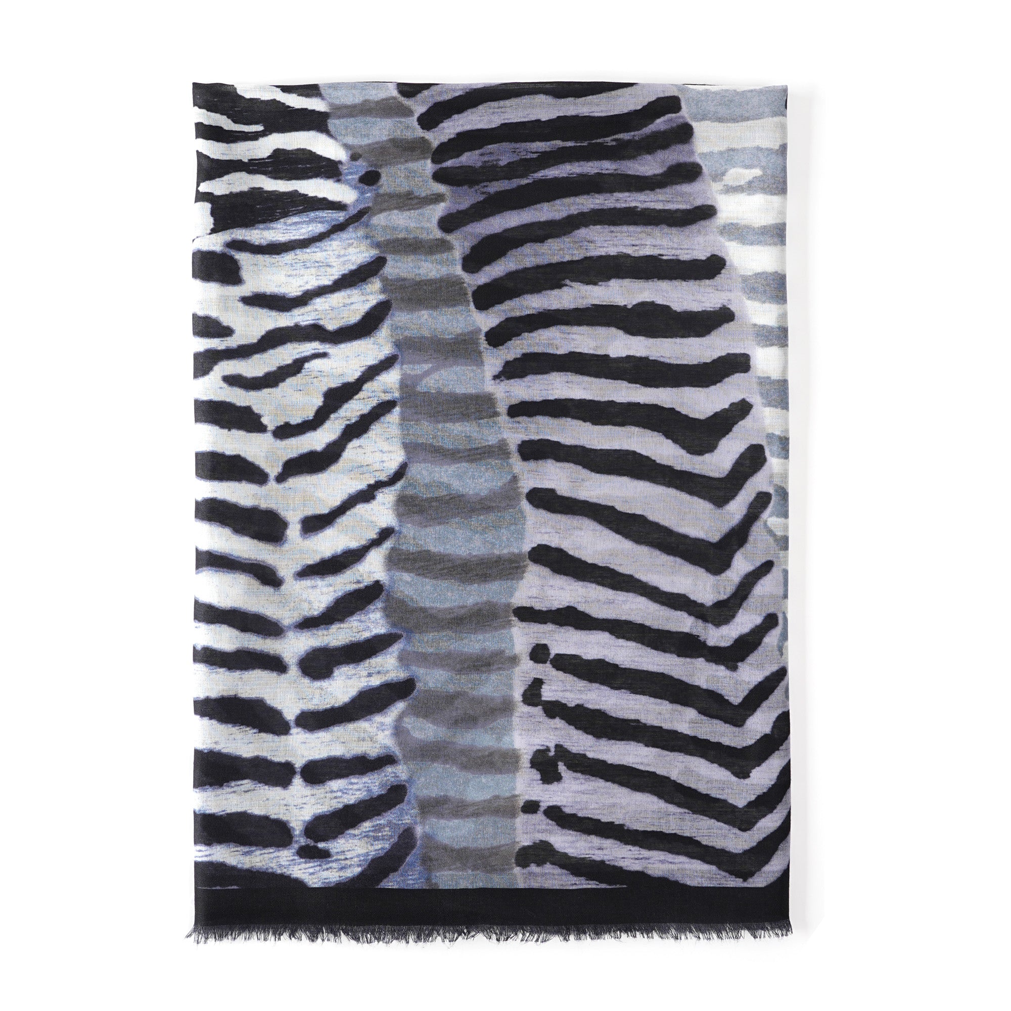 Flat view of the zebra-stripe print