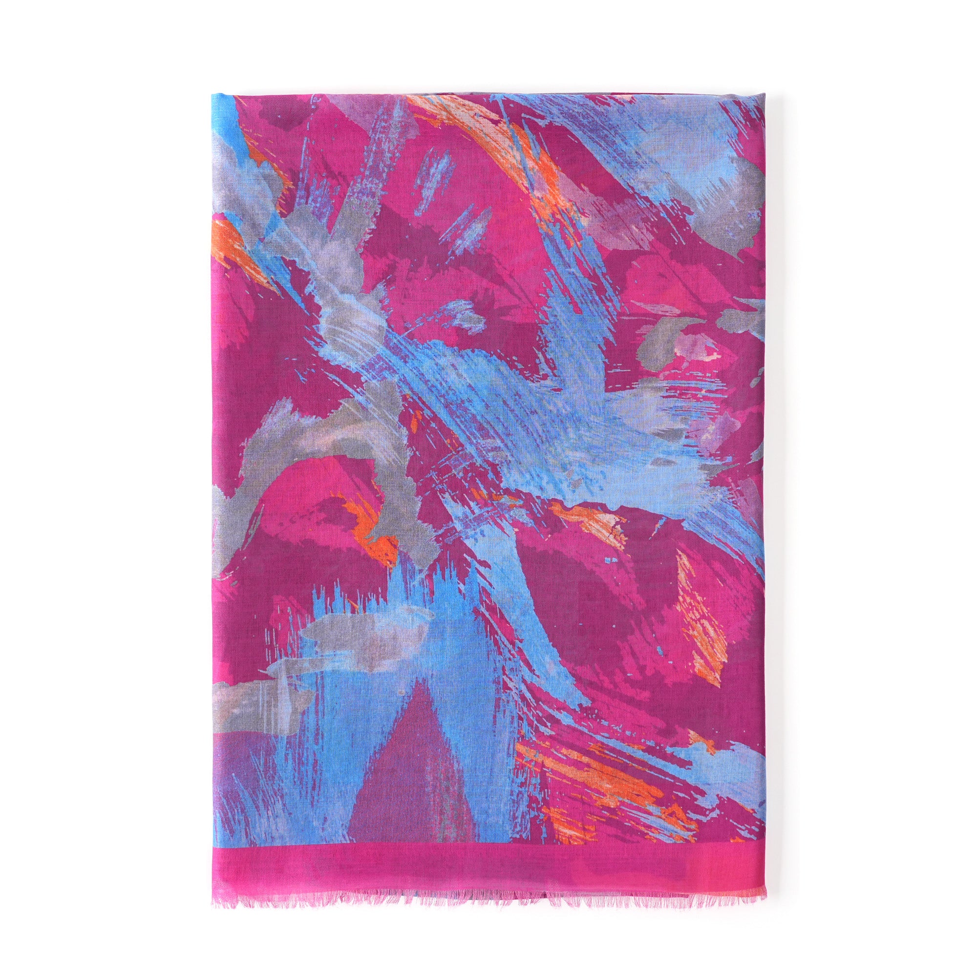Flat detail of the brushstroke print