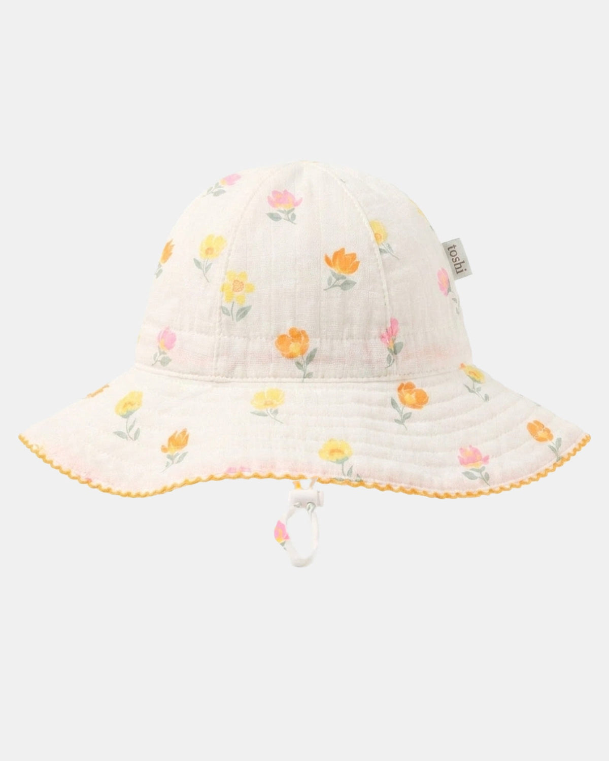 The Pippa sunhat showing its wide, gently wavy brim