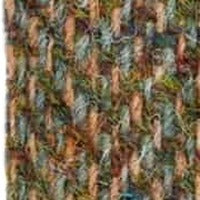 Green and brown herringbone Harris Tweed, swatch