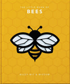 The Little Book of Bees, a honey-yellow hardback with a honeycomb pattern and a large black and white bee