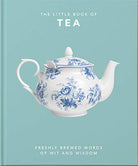 The Little Book of Tea, a duck-egg blue hardback with a blue and white floral china teapot