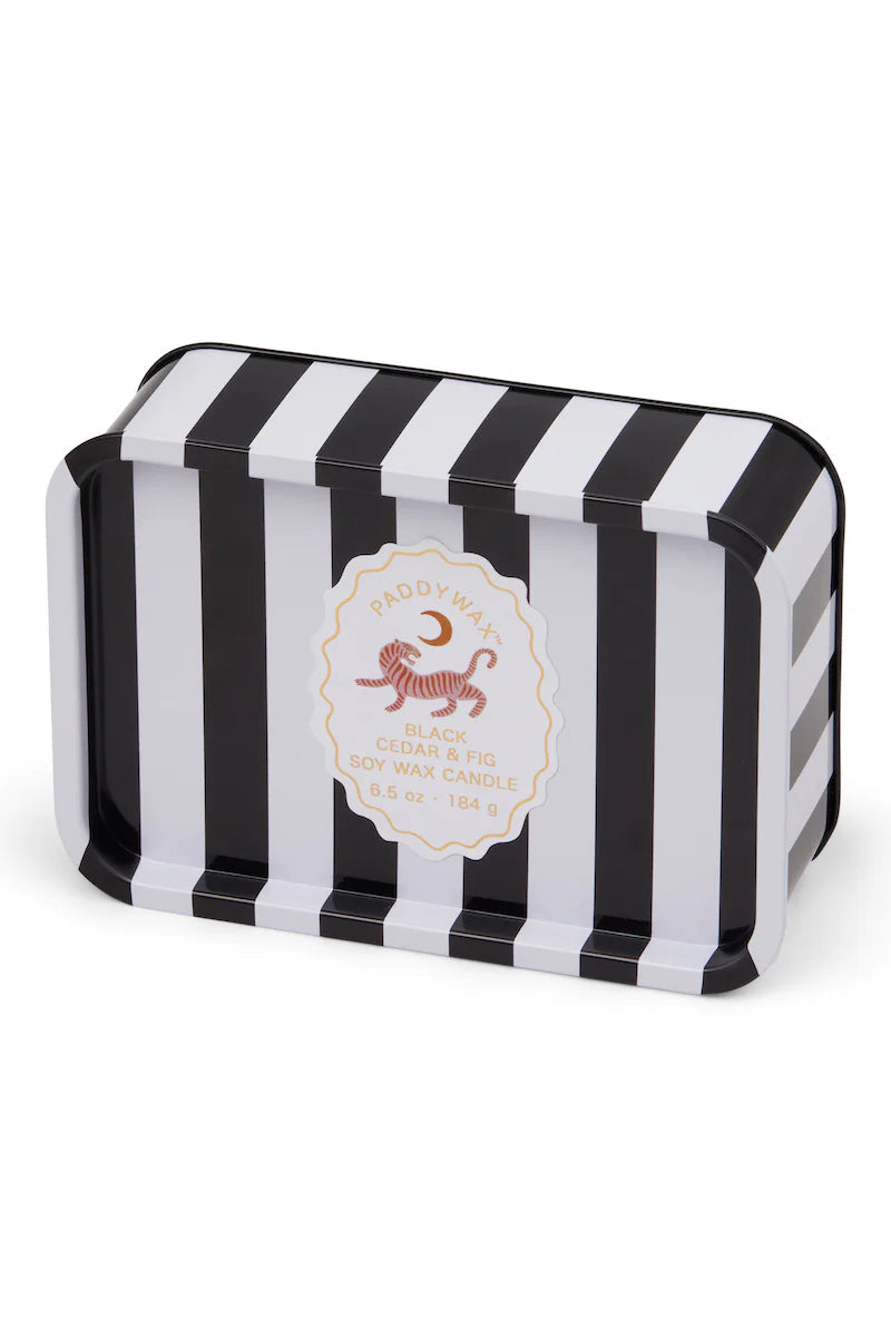 Adopo 6oz Printed Tin - Tiger - Black Cedar & Fig