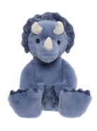 Troy Triceratops plush toy in denim blue from Charlie Bears