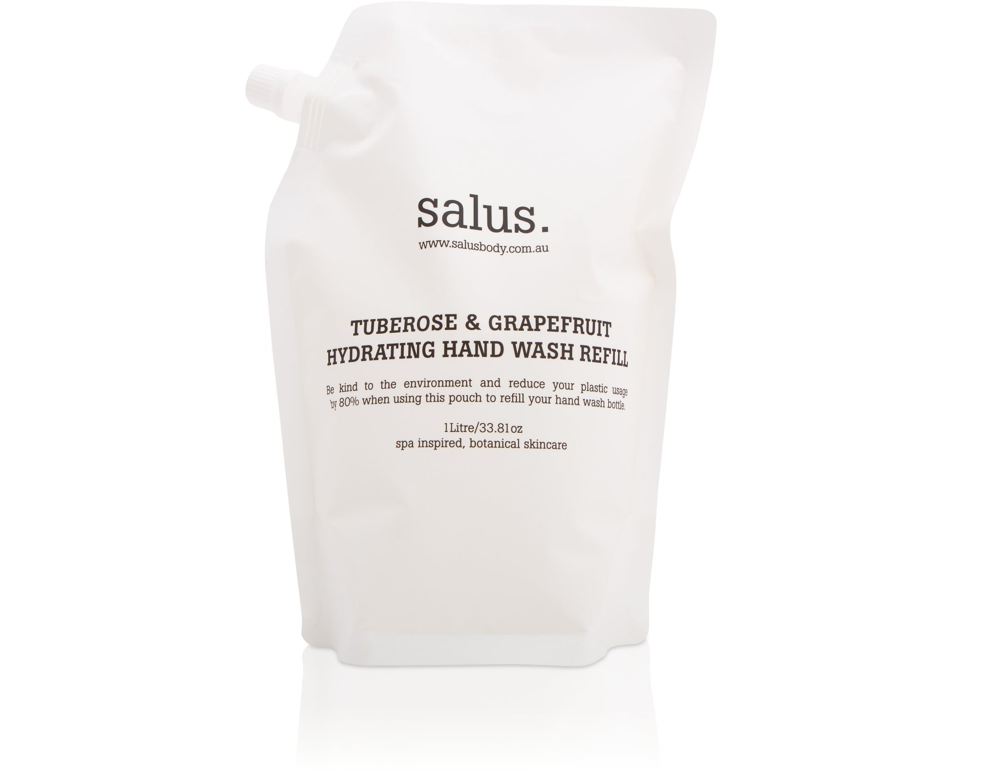 1 litre refill pouch of Salus Tuberose & Grapefruit Hydrating Hand Wash Refill