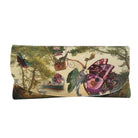 Velour glasses case printed with Isabelle Frioux's Butterfly Elephant: an elephant with purple butterfly wings beside a hot-air balloon.
