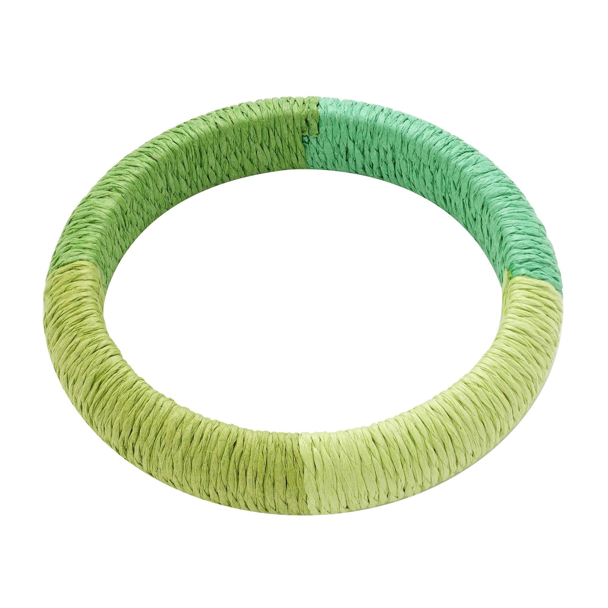 Rattan Barbados bangle in green