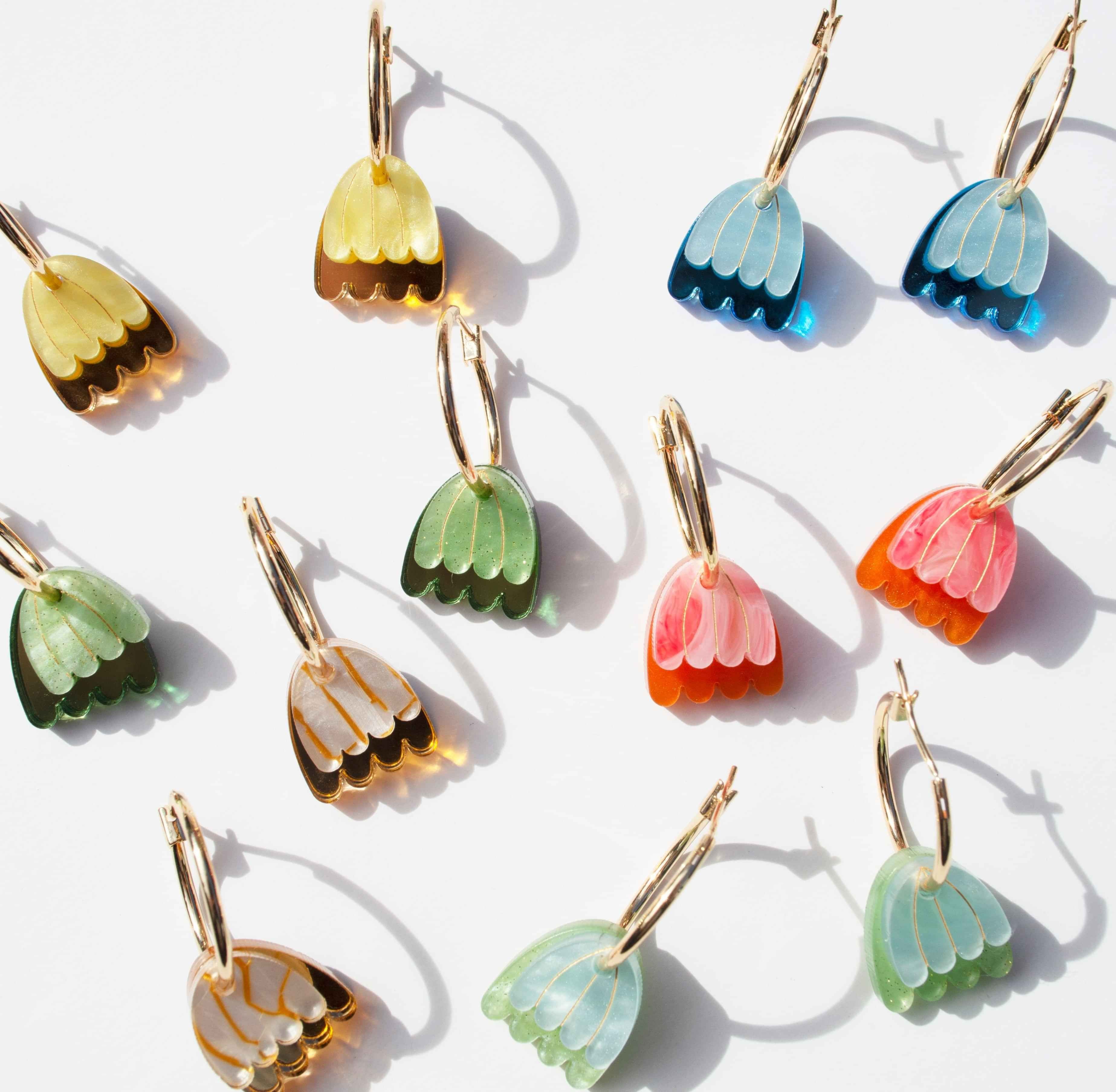 Palm Earring - Yellow