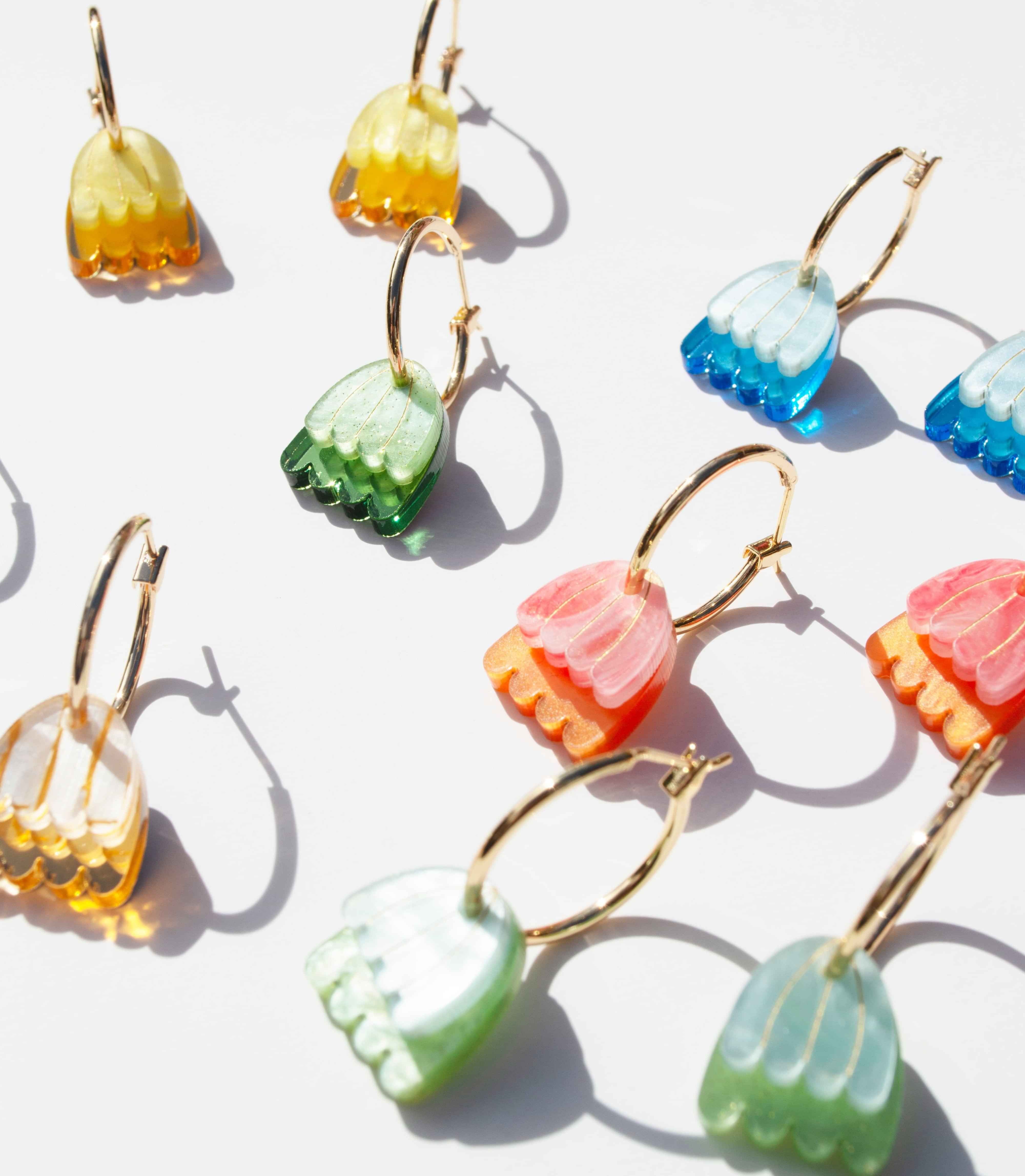 Palm Earring - Ocean