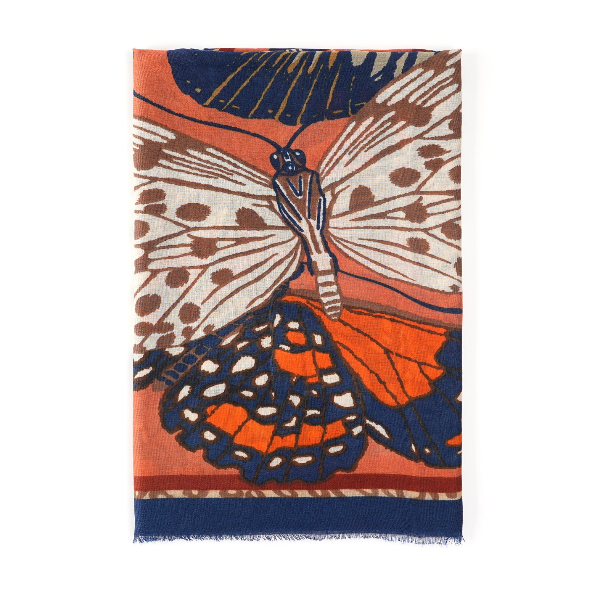 Flat detail of the butterfly print